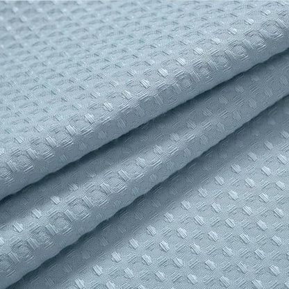 River Dream Heavyweight Waffle No Hook Shower Curtain with Liner,Blue,71x74 | Dotted Waffle,Snap-in Liner,Heavy Duty,Quick Dry,Mesh Top Window,With Bottom Magnets,Hotel-Grade,Washable,Standard Size - color: Blue, size: 71"W x 74"L (Pack of 1)