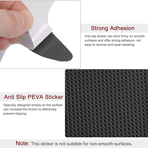 HARFINGTON 24pcs Non Slip Bathtub Stickers Bath Shower Floor 3.86" Anti-Slip Sticker Tape Starfish Style Decals for Bathroom Kitchen Bathtub Treads Stairs, Black - color: Black