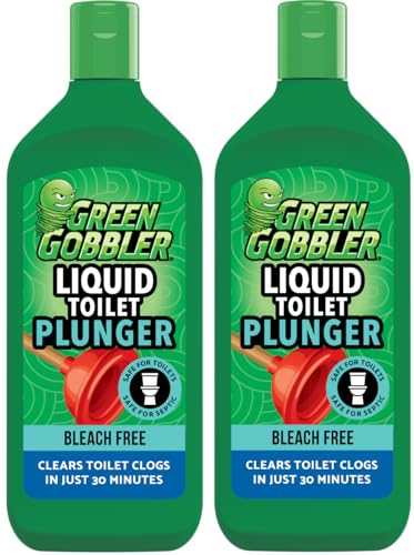 Green Gobbler Liquid Toilet Plunger | Clog Remover | Safe for Toilets and Septic | 2 Pack - size: 12 Fl Oz (Pack of 2)