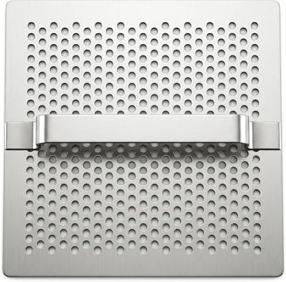 7 3/4 Inch Floor Drain Strainer Basket, Commercial Drain Catcher with Handle | Debris Basket for Restaurant Kitchen Floor Drains | Clog Prevention Strainer | NSF (Depth: Flat)