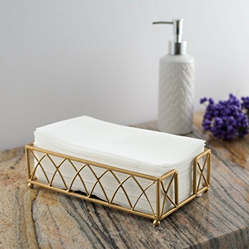 300 Pack Disposable Guest Hand Towels for Bathroom, Linen-Feel, Medium Size | Thick and Absorbent Cloth-Like Paper Napkins, Made in USA, White, 8x17 in, for Parties, Weddings, Events, Guest Bathrooms