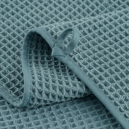 Microfiber Waffle Face Towels, 4 Pieces, Soft, Absorbent, Fast Drying, Lint Free 430 GSM (Green) - color: Green