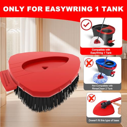 Upgrade Scrub Brush Replacement Head Compatible with O Cedar EasyWring 1 Tank Spin Mop, Mop Replace Head Brush,Scrubber Floor Cleaning Brush,More Layers of Bristles for Bathroom, Deck, Tile, Kitchen - color: Big 1 Pack
