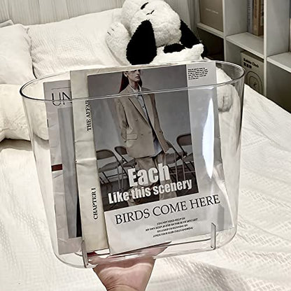 Small Trash Can Slim Garbage Can 3 Gallon Waste Basket, Clear and Green | Trash Bin Container for Bathroom, Bedroom, Living Room, Kitchen, Under Desk, Office, Colleg Dorm - color: Clear and Green
