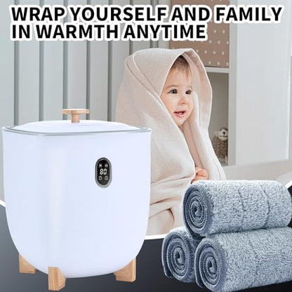Towel Warmers, Large Towel Warmer Bucket，25L Large Capacity, Push-Button Temperature Adjustment, Automatic Temperature Rise