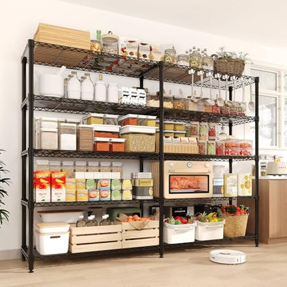 Garvee 5-Tier Storage Shelves 70" H Metal Garage Shelving Unit for Kitchen | - size: 70.5"H x 59"W x 13.8"D