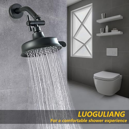 All Metal Shower Head Elbow Adapter, Stainless Steel Shower Arm Extension Connector for Shower Heads, Matte Black