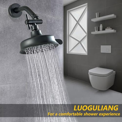 All Metal Shower Head Elbow Adapter, Stainless Steel Shower Arm Extension Connector for Shower Heads, Matte Black