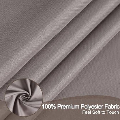 AooHome Extra Long Shower Liner, Fabric Bathroom Curtain with Hooks for Hotel, Weigthed Hem, Water Repellent, 72 x 84 Inch, Chocolate - color: Chocolate, size: 72"W x 84"L (Pack of 1)