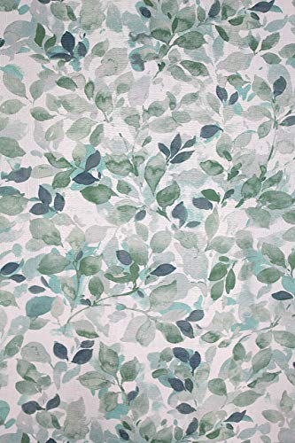Serafina Home Hotel Quality Fabric Bathroom Shower Curtain: Lush Nature Leaf - Sage Green Grey Teal (Lush Nature, 72 x 70 inches) - color: Botanical