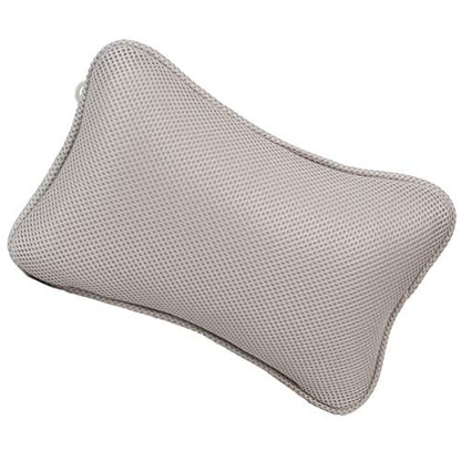 Non- Slip Sponge Bathtub Pillow with Suction Cups Head Pillow Neck Shoulder Support Cushion for Home Hotel Grey