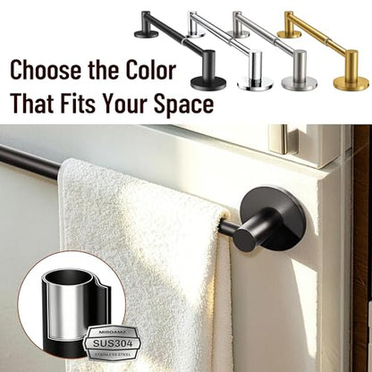 Magnetic Towel Bar, Adjustable Towel Rod, Matte Black, 1 Pack | Larger Magnetic Base, Non-Slip, Hidden Magnet, 304 Stainless Steel Magnetic Towel Holder for Refrigerator, Dishwasher, Oven - color: Magnetic–black