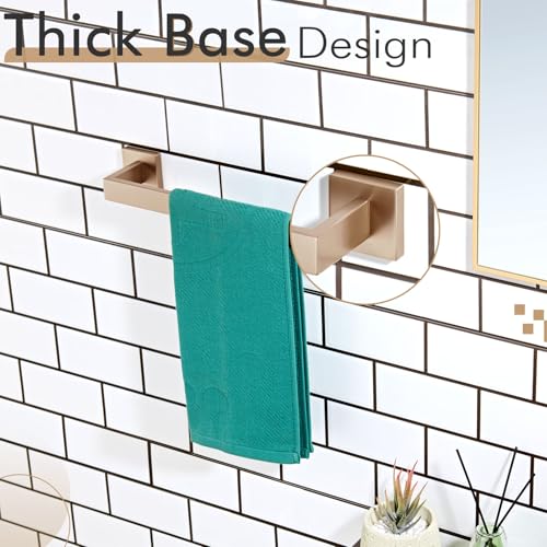 KOKOSIRI 16-Inch Towel Bar for Bathroom Wall Kitchen Towels Holder Wall Mount SUS304 Stainless Steel Towel Rack, Champagne Bronze B4003CPG-L16 - color: Champagne Bronze, size: 16-Inch