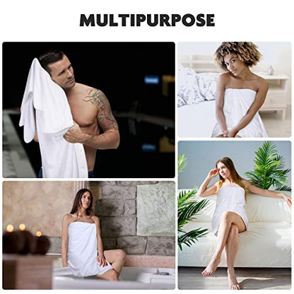 Microfiber Bath Towel 30x60inch 2 Pack Extra Large Bathroom Towels,Ultra Absorbent Shower Towel Set,Quick Dry Soft Bath Sheets for Spa, Swimming, Pool- White | Large absorbent bath towel for shower, spa, swimming, pool. Soft quick dry microfiber, 30x60 in