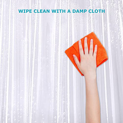 White Shower Curtain Liner,36 x 72 Inches Vinyl 10 G Heavy Duty Plastic Shower Curtain,Waterproof Weighted Bathroom Shower Liner - color: White, size: 36"W x 72"L (Pack of 1)
