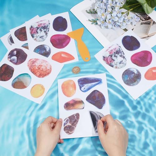 3 Pages Non Slip Bathtub Stickers Bulk Sea Shell Bath Tub Non Slip Stickers with Scraper Plastic Adhesive Ocean Animal Conch Slippery Floor Decal for Shower and Bath Tub Home Decorations - style: Marine Animal 2