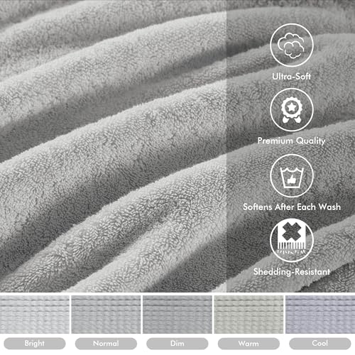 Madison Park 800GSM 100% Cotton Bathroom Bath Towel Set of 8, Silver | Long Staple, Highly Absorbent, Durable Hotel Spa Quality, Quick Dry, Double Stitched Hems, Lint Reducing, OEKO-TEX Certified - color: Silver, size: Multi-Sizes