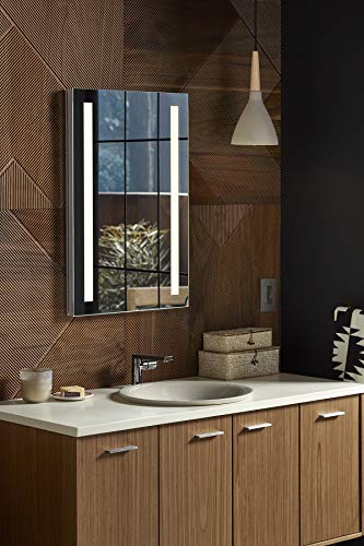 Kohler Verdera 20 in. W x 30 in. H Surface-Mount Lighted Medicine Cabinet - size: 20" W x 30" H, style: Lighted