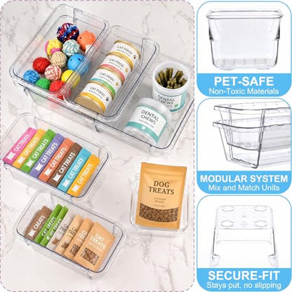 14 Pcs Expandable Clear Drawer Organizer|3-Size Extendable Drawer Dividers | Adjustable Plastic Storage Boxes, Arcrylic Storage Bins for Makeup Vanity Drawer Dresser DIY Desk Office Kitchen Utensils - size: 14PCS