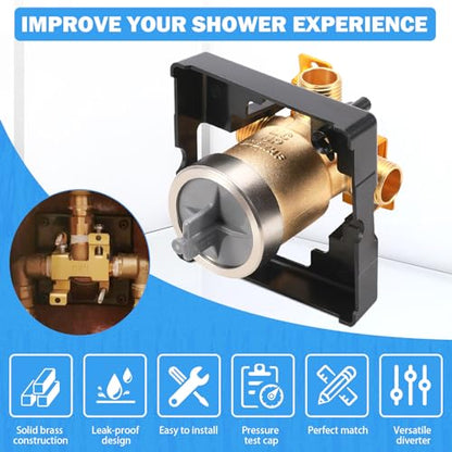 R10000-UNBXHF MultiChoice Tub and Shower Rough-In Valve Body, High Flow | Compatible with Single- and Dual-Function Delta Tub and Shower Trim Kits; High-Flow Design Replaces R10000-UNBXHF - style: R10000-UNBXHF