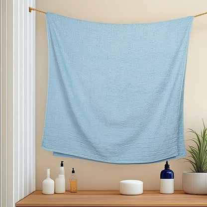 2 Piece Extra Large Bath Sheets 35 x 70 Inches, Sky Blue | 100% Cotton, Larger & Lighter Weight, Quicker to Dry, Super Soft & Absorbent, Oversized Bath Towels - color: Sky Blue