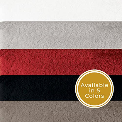 Stripe Fingertip Towel (Set of 2), 100% Turkish Cotton, Glass Rhinestones, 13", Machine Washable, Taupe - color: Taupe