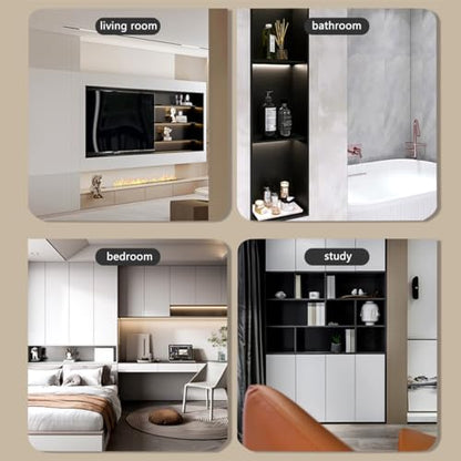 13.8"×9.3"×3.1" Shower Niche, Rectangular Single Wall Niche Insert, 304 Stainless Steel Bathroom Shelf Organizer, Recessed Shower Caddy,Silver - color: Silver