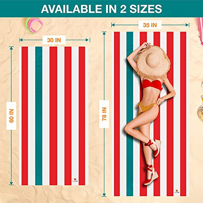 SUN CUBE Microfiber Beach Towel Quick Dry with Carry Bag, Red 78x35 Inch | Quick Dry and Free Microfiber Towel, Lightweight Packable Swim Towel for Beach, Pool, Camping, Cruise, Travel - color: Red, size: 78.00" x 35.00"