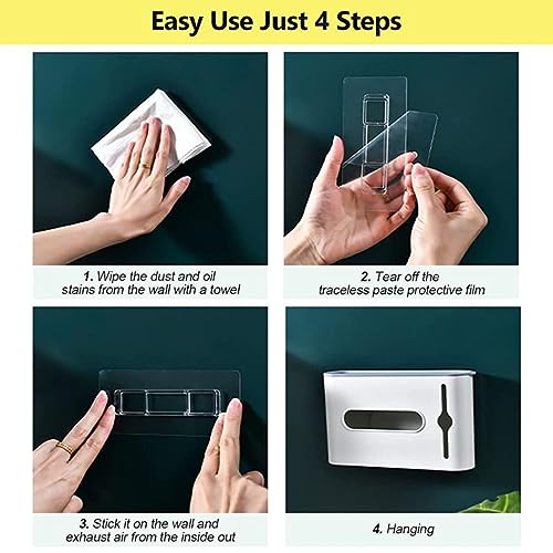 NIDONE Trash Bag Dispenser with Lid Punch-Free Wall Hanging Garbage Bag Storage Box Dustproof Waterproof Heavy Duty Minimalist Plastic Holder