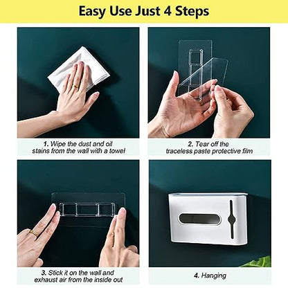 NIDONE Trash Bag Dispenser with Lid Punch-Free Wall Hanging Garbage Bag Storage Box Dustproof Waterproof Heavy Duty Minimalist Plastic Holder