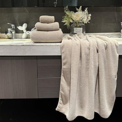 Oversized Bath Towels Extra Large 40x80 Inches Bath Sheets for Adults Super Soft Quick Dry Highly Absobent Microfiber Shower Towels (6 Piece,Beige) - color: Beige 6 Piece, size: 6 Piece