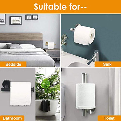 TocTen Toilet Paper Holder, Wall Mounted Tissue Roll Holder for Bathroom, Thicken 304 Stainless Steel Drilling Paper Dispenser Rack for Bathroom Kitchen (Brushed Nickel) - color: Brushed Nickel-round