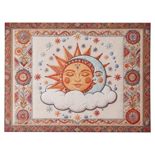 Dish Drying Mat Absorbent Coffee Mat Rubber Backed Soft Silicone Kitchen Drying Mat for Kitchen Bathroom Coffee Bar (Boho Sun Cloud, 16 x 24 Inches) - color: Boho Sun Cloud, size: 24" x 16"