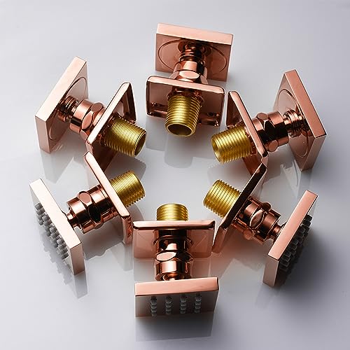 16 X 24 Inch Shower System Faucet Set For Bathroom Full Body Shower System Ceiling Atomizing Waterfall Rainfall Combo With Handheld Shower Spa Body Jet Can Use All Functions At Once Rose Gold - color: Rose Gold