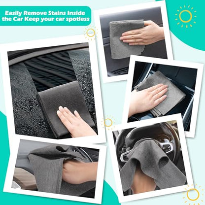Car Drying Towel,Extra Large,Scratch Free,Super Absorbent,4 Pack | Microfiber Towels for Cars,Micro Fiber Auto Drying Towel,Reusable Wash Towels for Auto Detailing Flash,Car Cleaning Supplies - color: Dark Grey