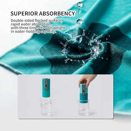 PROIRON Microfiber Towel,Quick Dry & Super Absorbent Towel,Travel & Gym & Camping Towel Lightweight for Swimming,Beach,Gym-32 x16“ - color: Teal