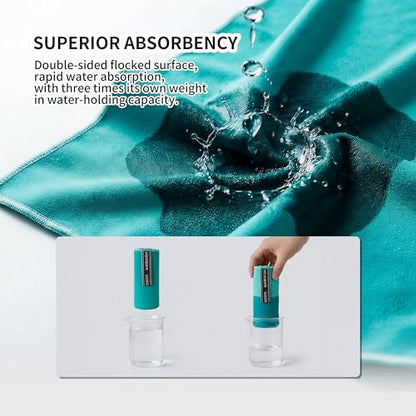 PROIRON Microfiber Towel,Quick Dry & Super Absorbent Towel,Travel & Gym & Camping Towel Lightweight for Swimming,Beach,Gym-32 x16“ - color: Teal