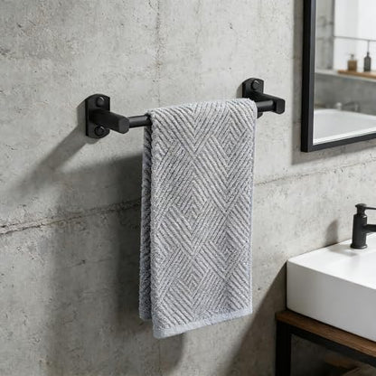 Black Towel Bar, Hand Towel Rack for Bathroom Wall Mounted Towel Hanger, Kitchen Bath Towel Holder, Toilet Towel Rod,12 Inch - size: 12 Inch Single Bar