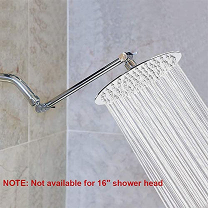 NearMoon Adjustable Shower Arm Universal Connection, Extension Arm, Adjust Angle to Upgrade Shower Experience, Easy to Install, Anti-leak (11 Inch, Chrome Finish) - color: Chrome Finish, style: 11 Inch Adjustale