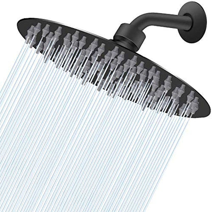 NearMoon Rain Shower Head, Ultra-Thin Design-Pressure Boosting, Awesome Some Experience, High Flow Stainless Steel Rainfall Head (8 Inch,Matte Black) - color: Matte Black, size: 8 Inch