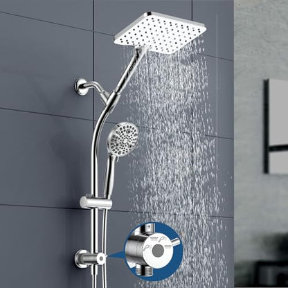 Rain Shower Head with Handheld High Pressure rainfall Shower Heads with Handheld Spray Combo,Premium Polished Chrome - color: Premium Polished Chrome