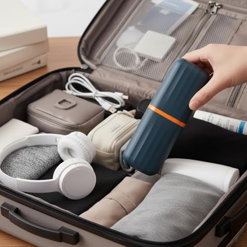 Toothbrush Cup Toothbrush Holder with Cover Travel Boothbrush Holder Portable Toothbrush Case and Carrier for Bathroom School Business Trip (Blue) - color: Deep Blue