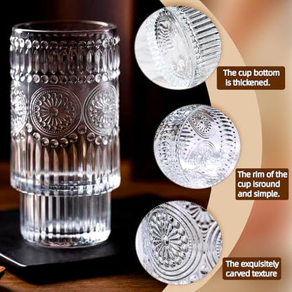 Glass Toothbrush Holders for Bathrooms, 10 oz Clear Tooth Brushing Dispenser, Small Tooth Brush Organizer for Vanity Countertop, Toothpaste Storage Stand, Tumbler Cup for Makeup Brushes