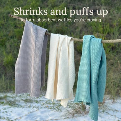 GILDEN TREE Waffle Bath Sheet Large Bath Towels Quick Dry Thin Body Towels, 40x80 Oversized Bath Towels for Adults, 2 Pack Bath Sheet Set, Classic Style (Seafoam) - color: Seafoam, size: Bath Sheet (2 Pack)
