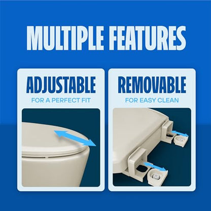 Highcraft B4TSPR Round Plastic Toilet Seat Slow Close ? Easy Remove, Bone - color: Bone, size: Round Plastic