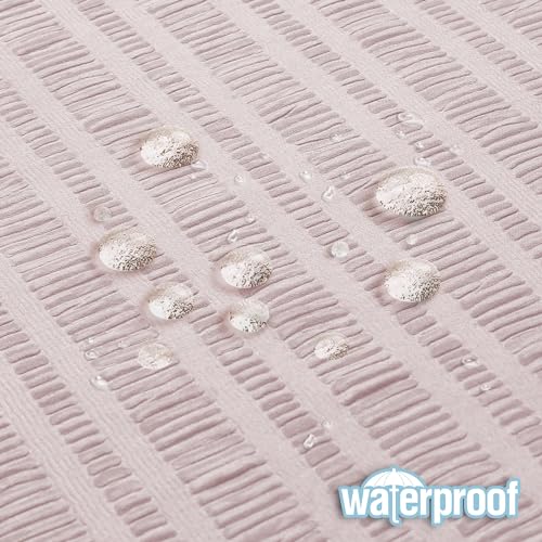 Aiyufeng Moga Stall Fabric Shower Curtain - Soft & Lightweight Small Shower Curtain with Texture for Narrow Stall Size, Machine Washable, 36" Wx72 L, Pink - color: Pink, size: 36"W x 72"L (Pack of 1)