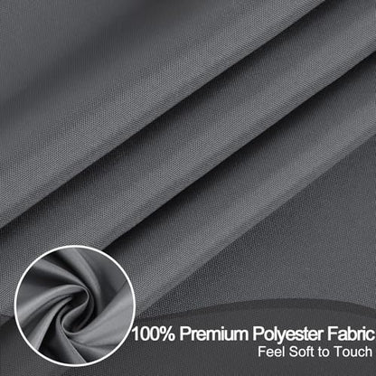 AooHome Standard Shower Liner, Solid Polyester Fabric Solid Shower Curtain Liner for Hotel with Hooks, Water Repellent, Weighted Hem, Charcoal, 72x72 inch - color: Dark Grey, size: 72"W x 72"L (Pack of 1)
