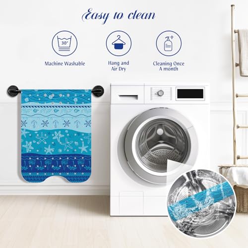 SHUCHING Blue Bath Mat for Tub Non Slip-40x16 Inch, Ocean | Bathtub Mat Mold Free, Long Shower Mat for Inside Shower with Suction Cup, Machine Washable - color: Ocean