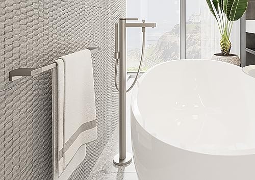 Hansgrohe AddStoris Modern Towel Ring in Brushed Nickel, 41754820 - color: Brushed Nickel