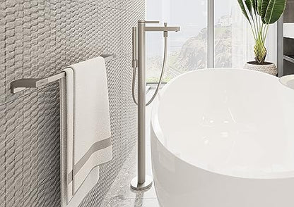 Hansgrohe AddStoris Modern Towel Ring in Brushed Nickel, 41754820 - color: Brushed Nickel
